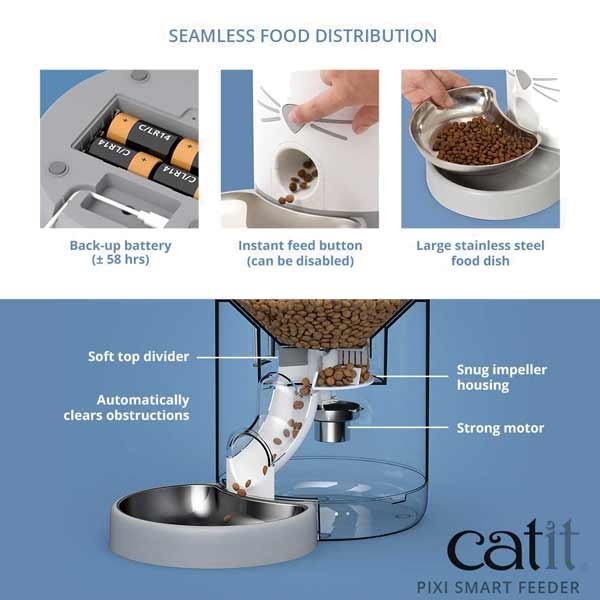 Catit Pixi Smart Dry Cat Food Feeder 5 Catit Pixi Smart Dry Cat Food Feeder - Image 5