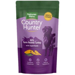 Natures Menu Country Hunter Farm Reared Turkey Adult 6x150g Wet Dog Food Pouch