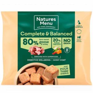 Natures Menu Complete & Balanced 80/20 Goose & Turkey Nuggets for Adult Dogs 1kg