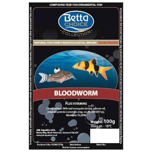 Betta Choice Bloodworm Blister Pack 1 Betta Choice Bloodworm Blister Pack