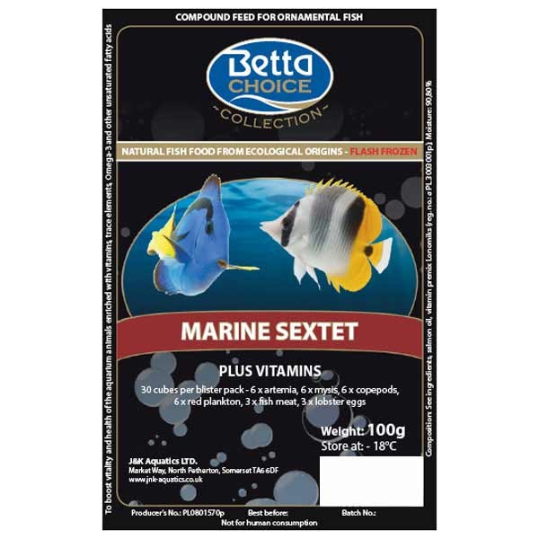 Betta Choice Marine Sextet Blister Pack 1 Betta Choice Marine Sextet Blister Pack
