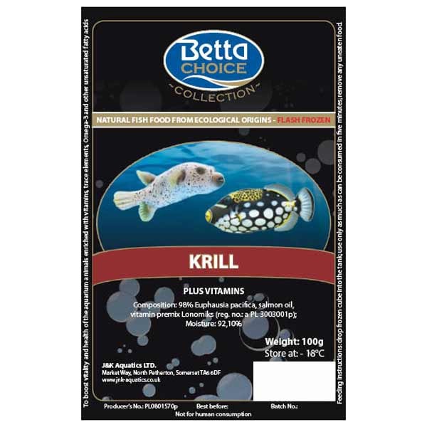 Betta Choice Krill Blister Pack 1 Betta Choice Krill Blister Pack