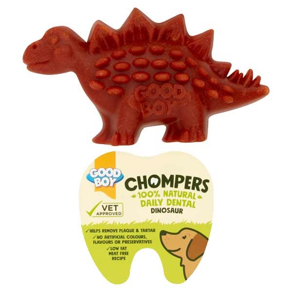 Good Boy Chompers Dinosaur Single 60g Dog Treat 1 Good Boy Chompers Dinosaur Single 60g Dog Treat