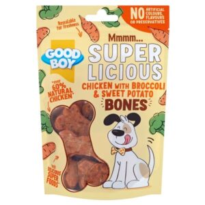 Good Boy SuperLicious Chicken With Broccoli & Sweet Potato Bones 100g Dog Treat
