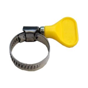Kockney Koi Tubing clips 13/4 Yellow S/Steel