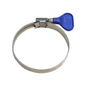 Kockney Koi Tubing clips 2" Blue S/Steel