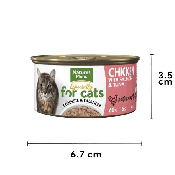 Natures Menu Chicken Salmon & Tuna Adult 1x85g Wet Cat Food 3 Natures Menu Chicken Salmon & Tuna Adult 1x85g Wet Cat Food - Image 3