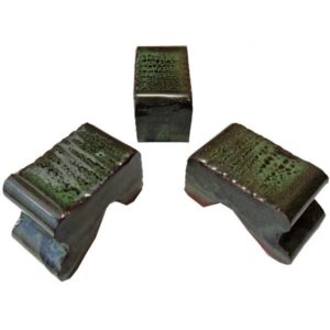 Glazed Tropic Moss Pot Feet Small 3 Pack
