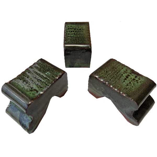 Glazed Tropic Moss Pot Feet Small 3 Pack 1 Glazed Tropic Moss Pot Feet Small 3 Pack