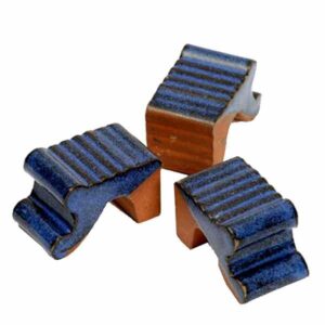 Glazed Blue Pot Feet Large 3 Pack