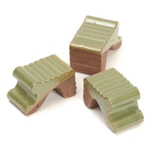 Glazed Green Pot Feet Large 3 Pack