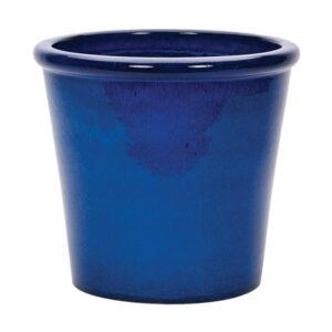 Glazed Saigon Blue Terracotta Cone Planter 40cm
