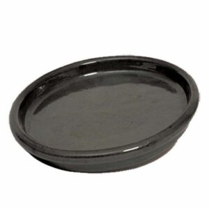 Glazed Black Saucer 22cm Single