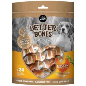 Zeus Better Bones Chicken & Rosemary Wrapped Bones 24 Pack Dog Treat