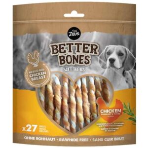 Zeus Better Bones Chicken & Rosemary Wrapped Twists 27 Pack Dog Treat