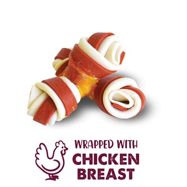 Zeus Better Bones Duck & Cranberry Wrapped Bones 24 Pack Dog Treat 2 Zeus Better Bones Duck & Cranberry Wrapped Bones 24 Pack Dog Treat - Image 2