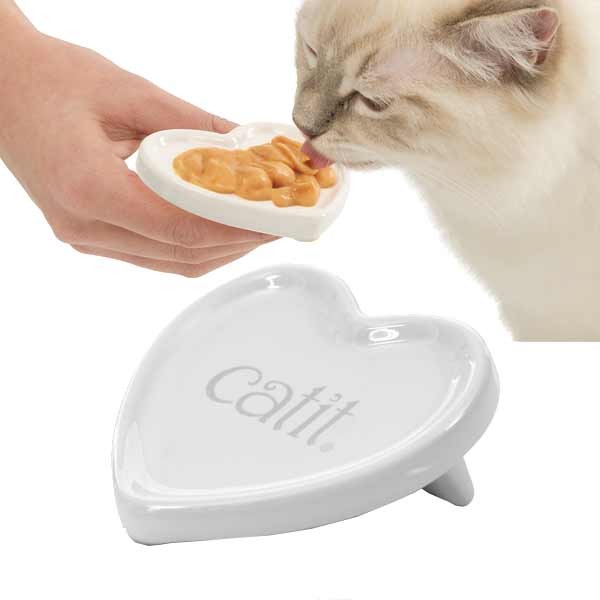 Catit Creamy Heart Dish 2 Catit Creamy Heart Dish - Image 2