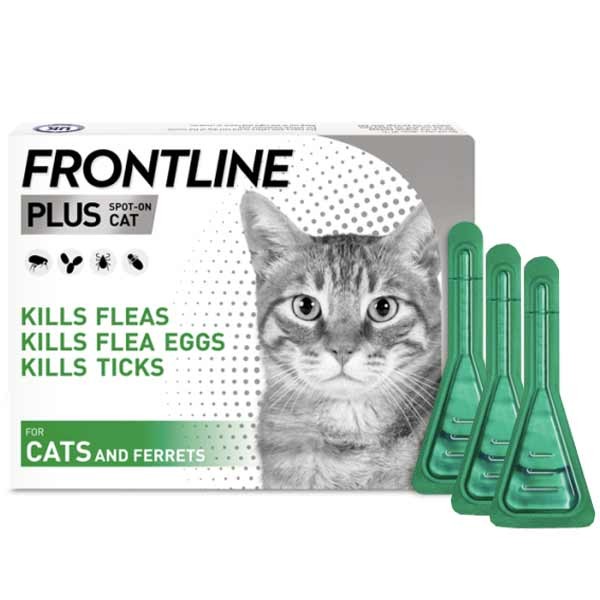 Frontline Plus Flea & Tick Treatment for Cats 3 Pipette 2 Frontline Plus Flea & Tick Treatment for Cats 3 Pipette - Image 2