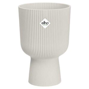 Elho Vibes Fold Coupe Silky White 14cm Flower Pot
