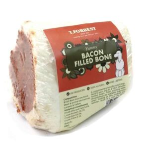 T.Forest Filled Bone Yummy Bacon Flavour Single Dog Treat