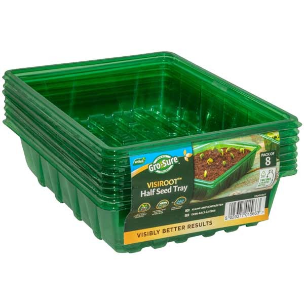 Gro-Sure Visiroot Half Seed Trays 8 Pack 1 Gro-Sure Visiroot Half Seed Trays 8 Pack