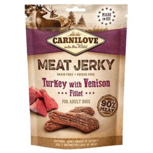 Carnilove Jerky Turkey with Venison Fillet 100g Dog Treat