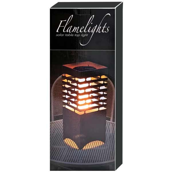 Greenkey Large Table Top Box Shaped Solar Flamelight 16x16x45cm 1 Greenkey Large Table Top Box Shaped Solar Flamelight 16x16x45cm