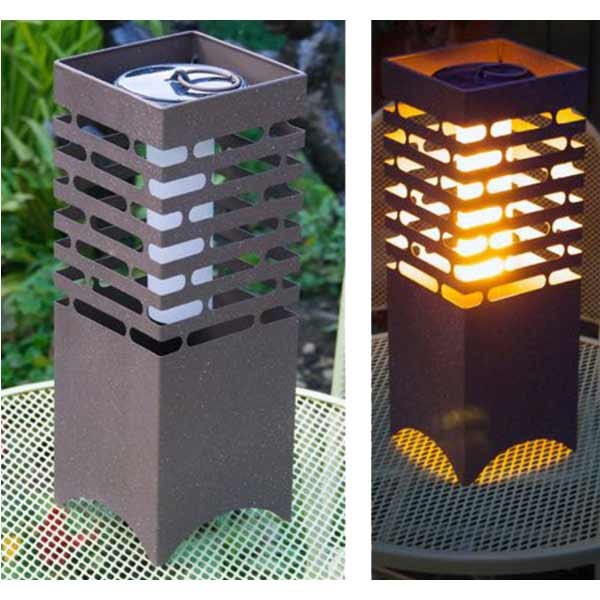 Greenkey Large Table Top Box Shaped Solar Flamelight 16x16x45cm 2 Greenkey Large Table Top Box Shaped Solar Flamelight 16x16x45cm - Image 2
