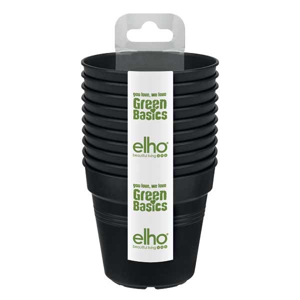 Elho Green Basics Growpot Living Black 8cm 10 Pack 1 Elho Green Basics Growpot Living Black 8cm 10 Pack