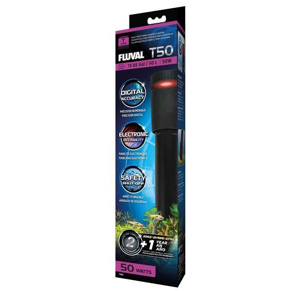 Fluval T Series T50 Fully Electronic Aquarium Heater 1 Fluval T Series T50 Fully Electronic Aquarium Heater