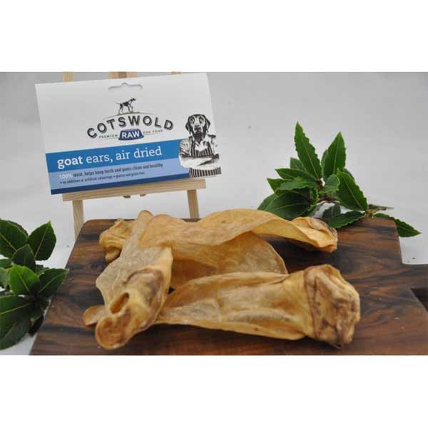 Cotswold Raw Pure Dried Goat Ears 150g Dog Treat 1 Cotswold Raw Pure Dried Goat Ears 150g Dog Treat