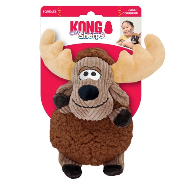 KONG Sherps Floofs Moose Medium Dog Toy 1 KONG Sherps Floofs Moose Medium Dog Toy