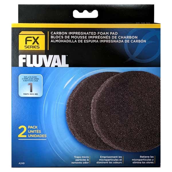 Fluval Fx4/Fx5/Fx6 Carbon Impregnated Foam Pad 2 Pack 1 Fluval Fx4/Fx5/Fx6 Carbon Impregnated Foam Pad 2 Pack