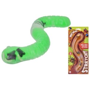 Slimey Stretchy Bug Eating Worm 24cm Assorted Colours