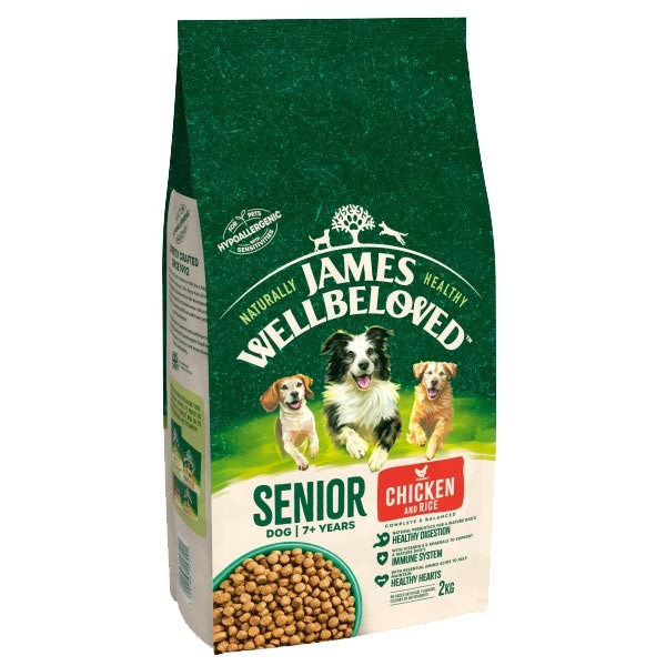 James Wellbeloved Chicken & Rice Senior 2kg Dry Dog Food 1 James Wellbeloved Chicken & Rice Senior 2kg Dry Dog Food