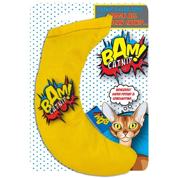Bam! Catnip Filled Banana Cat Toy 1 Bam! Catnip Filled Banana Cat Toy