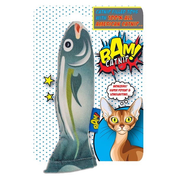 Bam! Catnip Filled Fish Cat Toy 1 Bam! Catnip Filled Fish Cat Toy