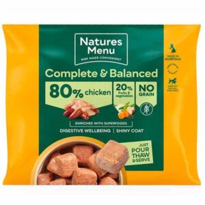Natures Menu Complete & Balanced 80/20 Chicken Nuggets for Adult Dogs 1kg