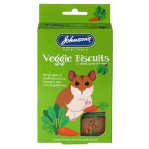 Johnson's Veggie Biscuits with Dried Carrot & Spinach for Small Animals 5 pack