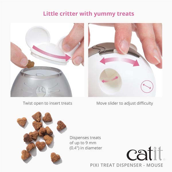 Catit Pixi Treat Dispenser Mouse Cat Toy 4 Catit Pixi Treat Dispenser Mouse Cat Toy - Image 4