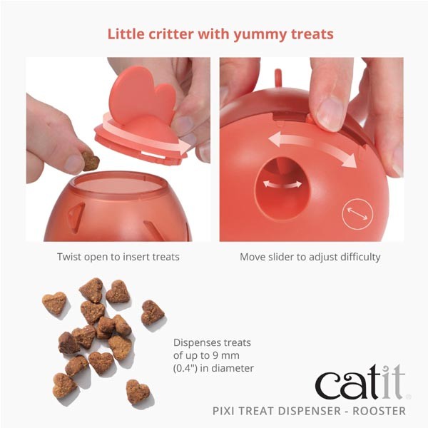 Catit Pixi Treat Dispenser Rooster Cat Toy 4 Catit Pixi Treat Dispenser Rooster Cat Toy - Image 4