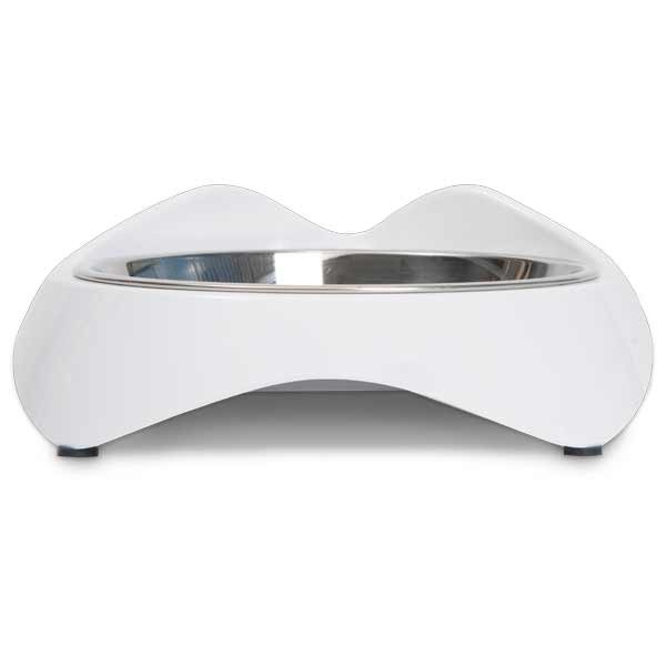 Catit Pixi Single Feeding Dish White 4 Catit Pixi Single Feeding Dish White - Image 4