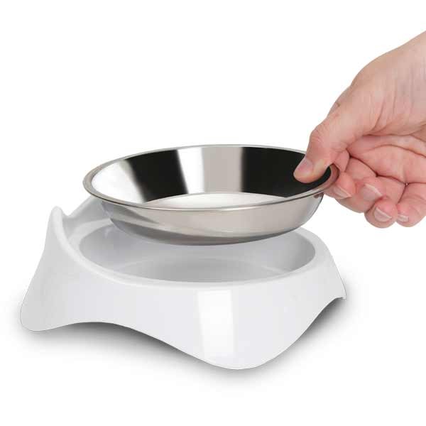 Catit Pixi Single Feeding Dish White 5 Catit Pixi Single Feeding Dish White - Image 5