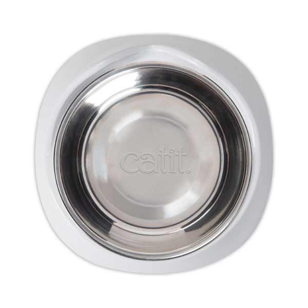 Catit Pixi Single Feeding Dish White 6 Catit Pixi Single Feeding Dish White - Image 6