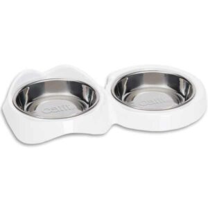 Catit Pixi Double Feeding Dish White
