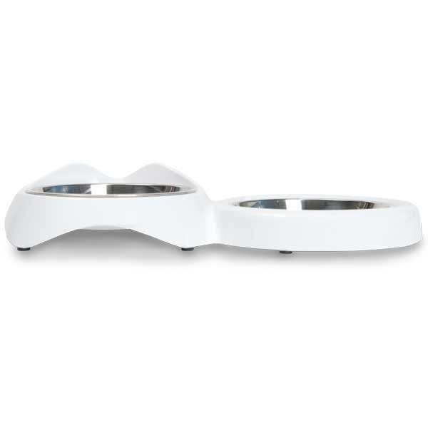 Catit Pixi Double Feeding Dish White 4 Catit Pixi Double Feeding Dish White - Image 4