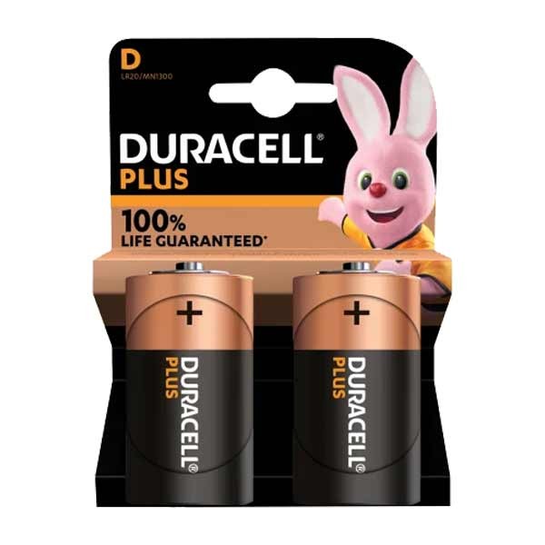 Duracell D Cell Plus Power Batteries Pack of 2 1 Duracell D Cell Plus Power Batteries Pack of 2