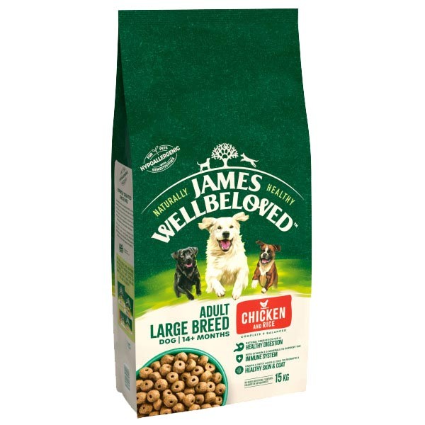 James Wellbeloved Large Breed Lamb & Rice Adult 15kg Dry Dog Food 1 James Wellbeloved Large Breed Lamb & Rice Adult 15kg Dry Dog Food