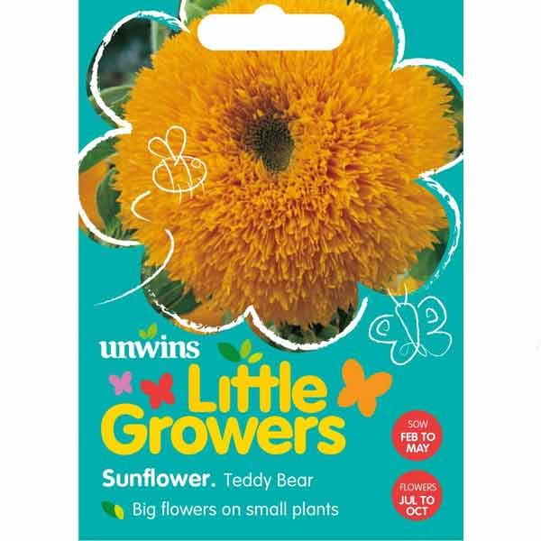 Unwins Little Growers Sunflower Teddy Bear Seeds 1 Unwins Little Growers Sunflower Teddy Bear Seeds