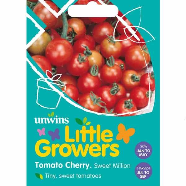 Unwins Little Growers Tomato Cherry Sweet Million Seeds 1 Unwins Little Growers Tomato Cherry Sweet Million Seeds